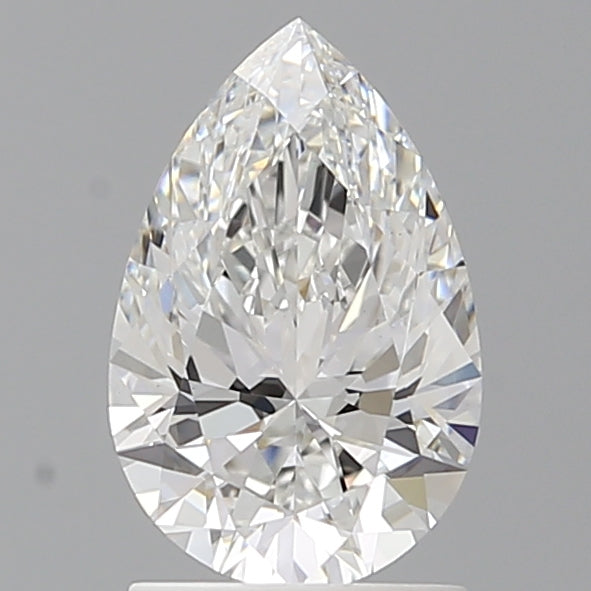 1.58 Carat Pear Shaped, Ideal Cut, E Color, VVS2 Clarity, IGI Certified Lab Grown Diamond