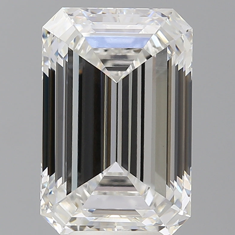 6.55 Carat Emerald Shaped, Ideal Cut, F Color, VVS2 Clarity, IGI Certified Lab Grown Diamond