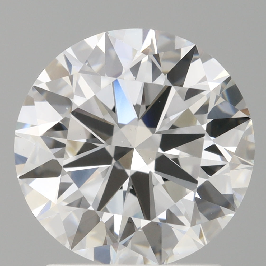 1.99 Carat Round Shaped, Excellent Cut, D Color, VS2 Clarity, IGI Certified Lab Grown Diamond