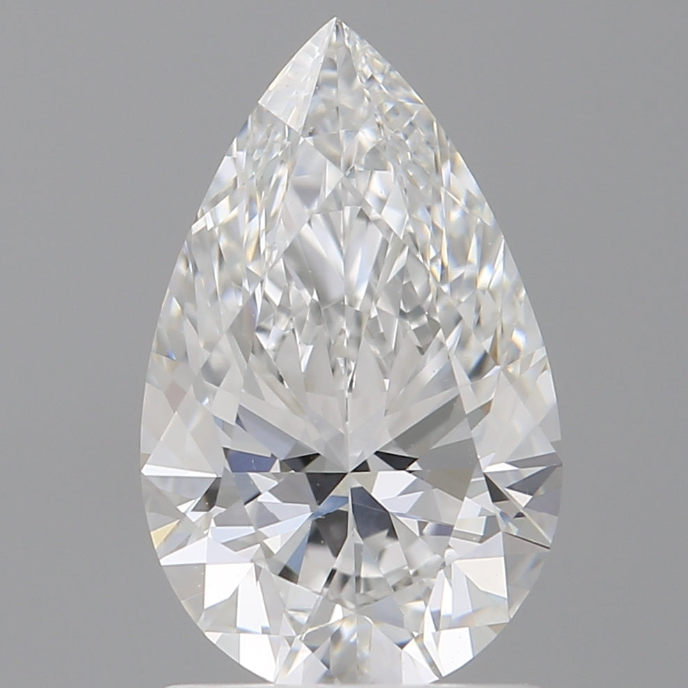 1.60 Carat Pear Shaped, Ideal Cut, E Color, VVS2 Clarity, IGI Certified Lab Grown Diamond