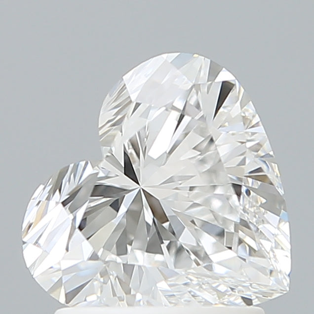 1.60 Carat Heart Shaped, Ideal Cut, E Color, VVS2 Clarity, IGI Certified Lab Grown Diamond