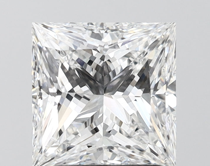 2.03 Carat Princess Shaped, Ideal Cut, E Color, VVS2 Clarity, IGI Certified Lab Grown Diamond