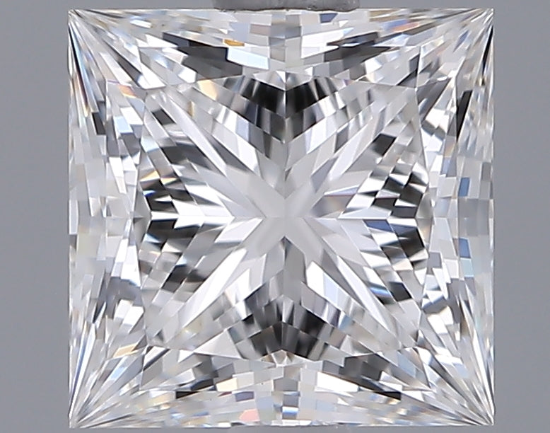 1.55 Carat Princess Shaped, Ideal Cut, D Color, VVS2 Clarity, IGI Certified Lab Grown Diamond