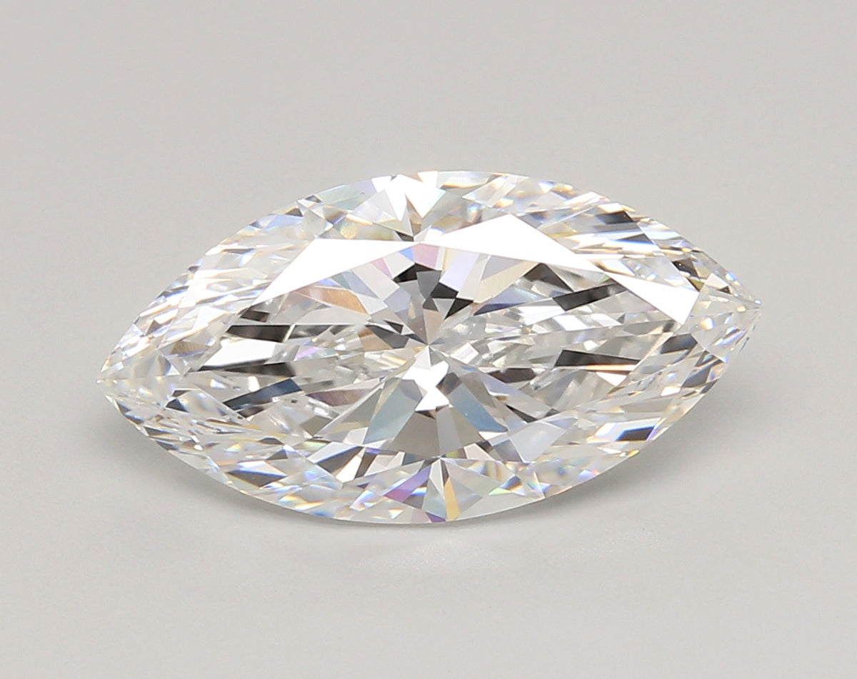 5.05 Carat Marquise Shaped, Ideal Cut, E Color, VVS2 Clarity, IGI Certified Lab Grown Diamond