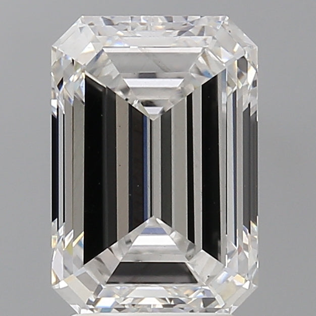 3.60 Carat Emerald Shaped, Ideal Cut, F Color, VS2 Clarity, IGI Certified Lab Grown Diamond