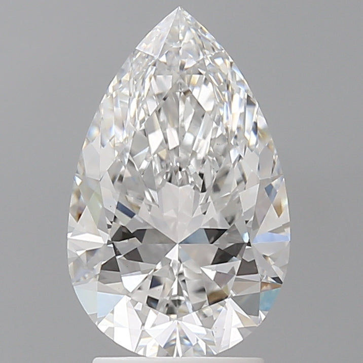 2.60 Carat Pear Shaped, Ideal Cut, E Color, VS1 Clarity, IGI Certified Lab Grown Diamond