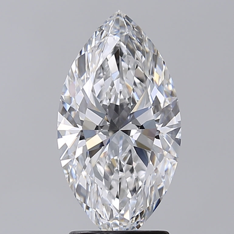 2.51 Carat Marquise Shaped, Excellent Cut, D Color, VVS2 Clarity, IGI Certified Lab Grown Diamond