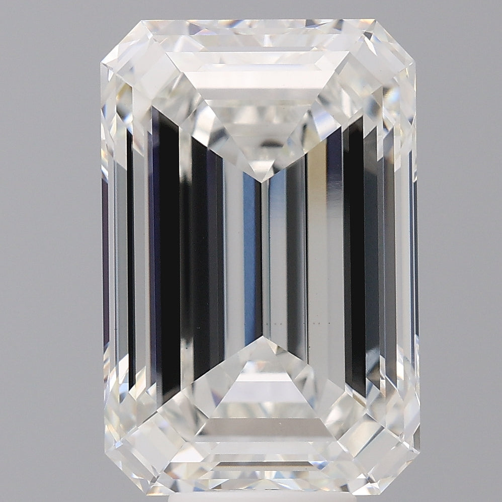 10.06 Carat Emerald Shaped, Ideal Cut, F Color, VVS2 Clarity, IGI Certified Lab Grown Diamond