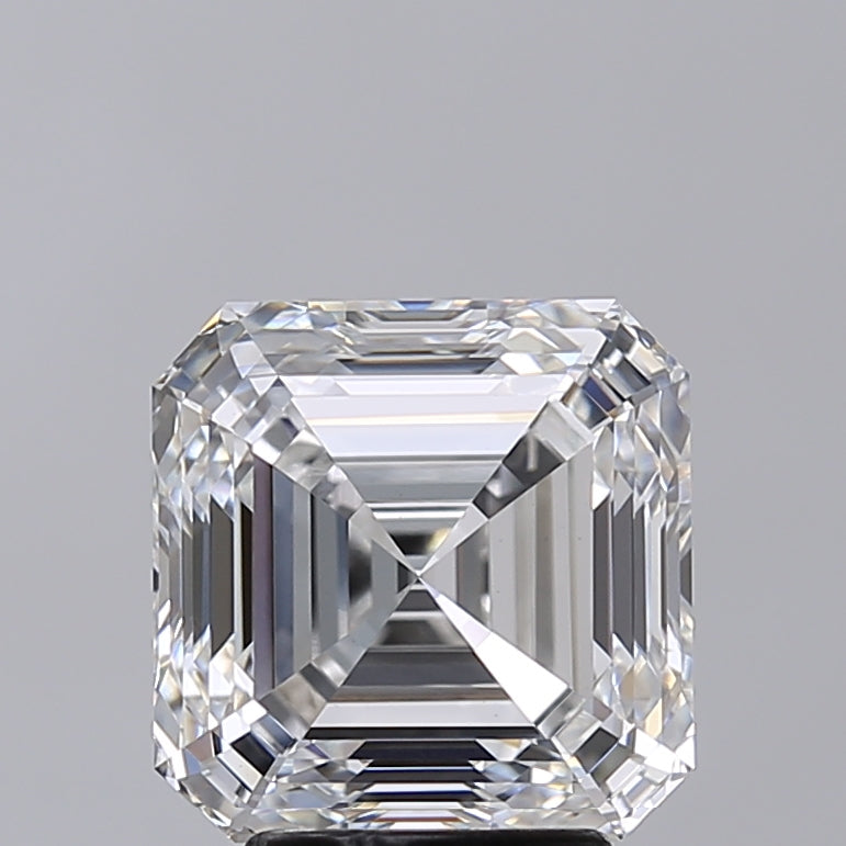 4.02 Carat Asscher Shaped, Very Good Cut, E Color, VVS2 Clarity, IGI Certified Lab Grown Diamond