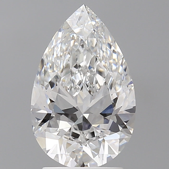 2.53 Carat Pear Shaped, Ideal Cut, E Color, VVS2 Clarity, IGI Certified Lab Grown Diamond