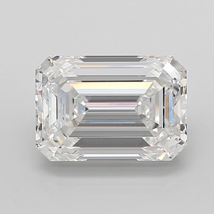 5.01 Carat Emerald Shaped, Ideal Cut, D Color, VVS2 Clarity, IGI Certified Lab Grown Diamond