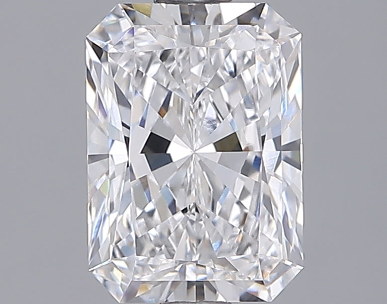 1.93 Carat Radiant Shaped, Ideal Cut, D Color, VVS2 Clarity, IGI Certified Lab Grown Diamond