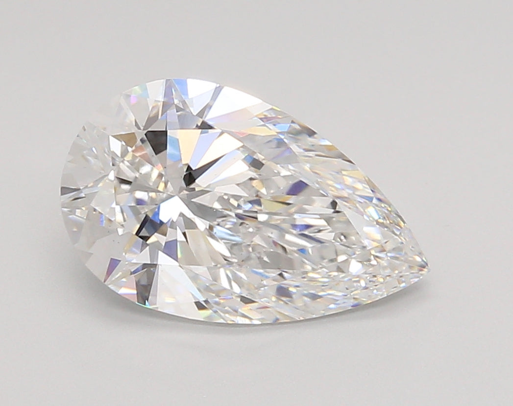 3.01 Carat Pear Shaped, Ideal Cut, E Color, VS1 Clarity, IGI Certified Lab Grown Diamond