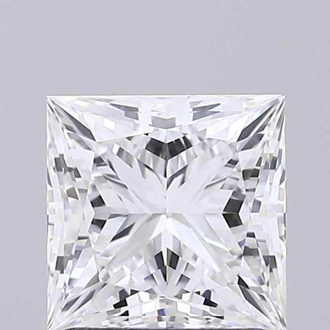 1.54 Carat Princess Shaped, Ideal Cut, D Color, VVS1 Clarity, IGI Certified Lab Grown Diamond