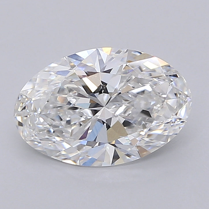 2.06 Carat Oval Shaped, Ideal Cut, E Color, VVS2 Clarity, IGI Certified Lab Grown Diamond