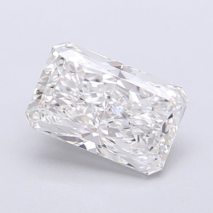 1.65 Carat Radiant Shaped, Very Good Cut, E Color, IF Clarity, IGI Certified Lab Grown Diamond