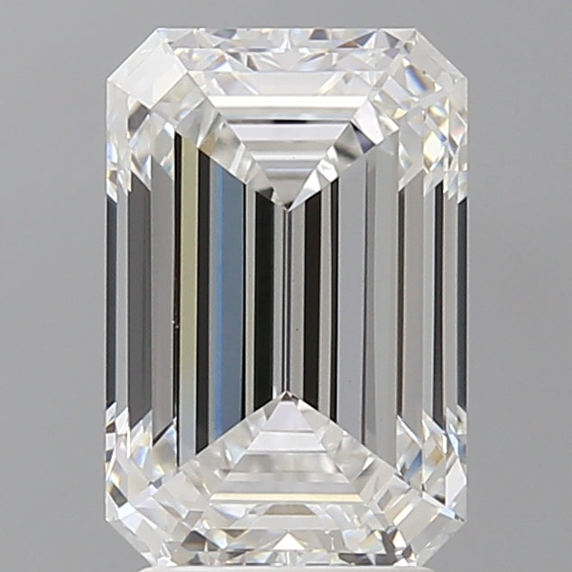 3.59 Carat Emerald Shaped, Ideal Cut, E Color, VVS2 Clarity, IGI Certified Lab Grown Diamond
