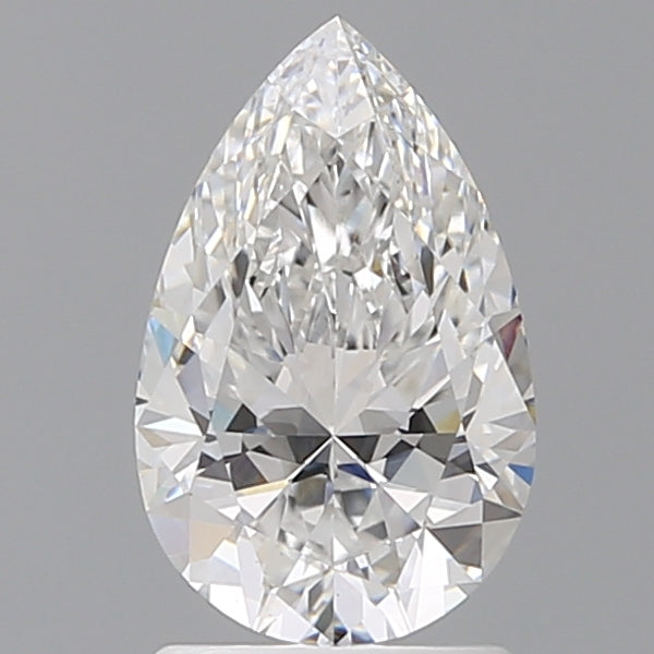 1.58 Carat Pear Shaped, Ideal Cut, E Color, VVS2 Clarity, IGI Certified Lab Grown Diamond