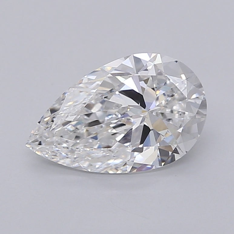 1.73 Carat Pear Shaped, Ideal Cut, D Color, VS1 Clarity, IGI Certified Lab Grown Diamond