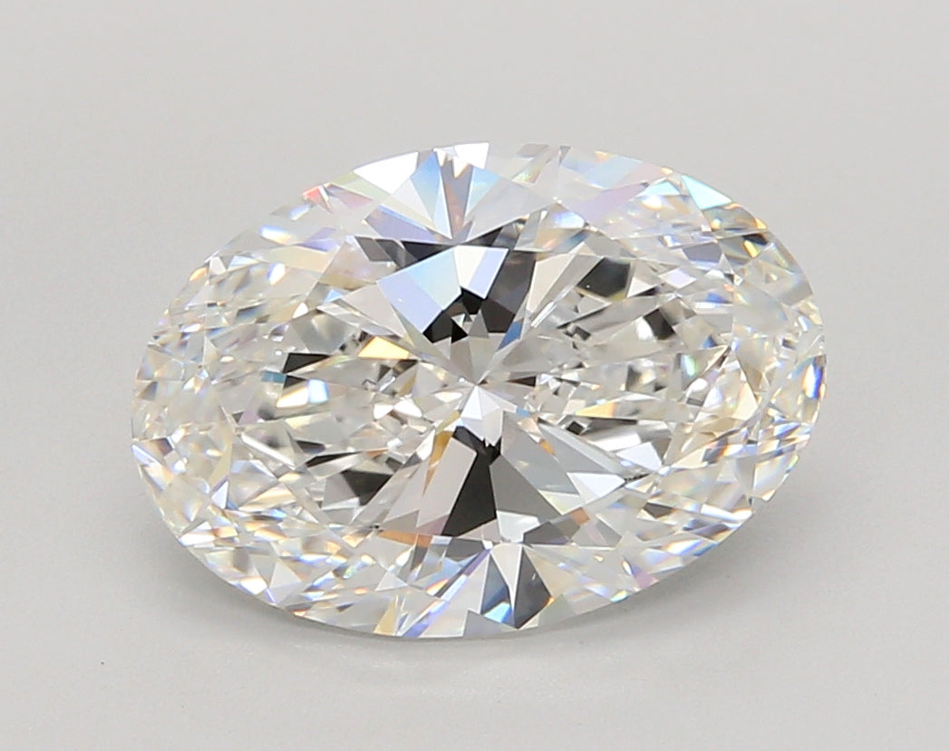 4.06 Carat Oval Shaped, Ideal Cut, E Color, VVS2 Clarity, IGI Certified Lab Grown Diamond