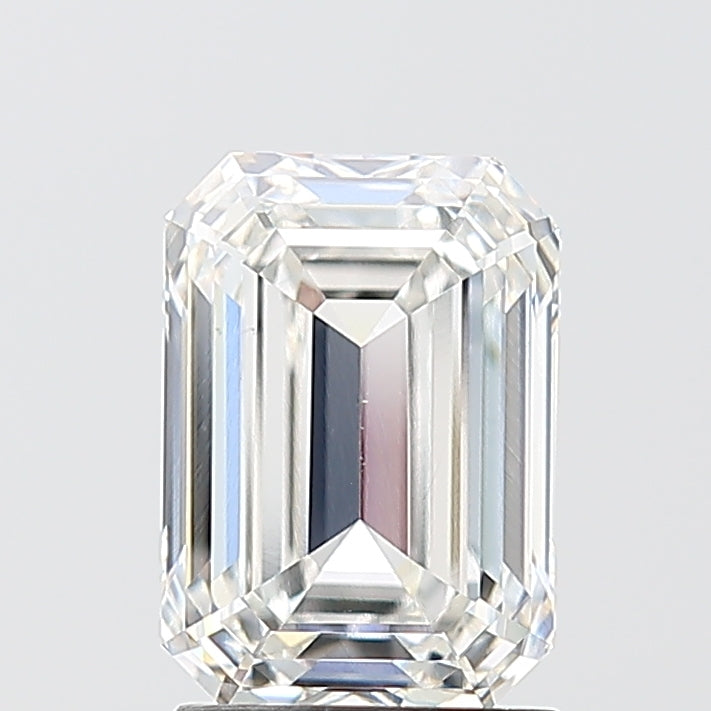 2.08 Carat Emerald Shaped, Ideal Cut, F Color, VVS2 Clarity, IGI Certified Lab Grown Diamond