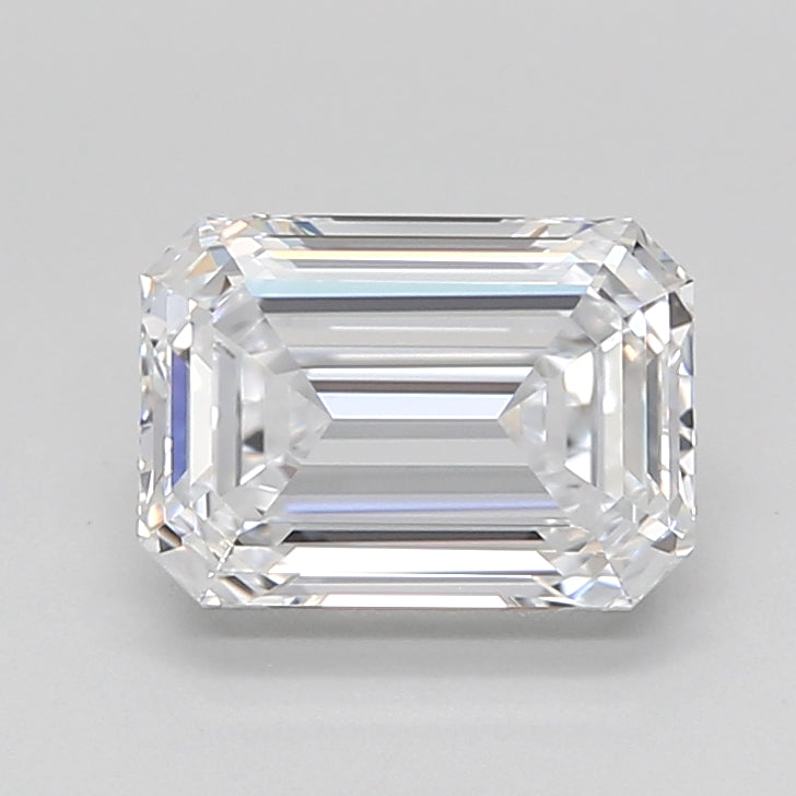 2.02 Carat Emerald Shaped, Ideal Cut, D Color, VVS2 Clarity, IGI Certified Lab Grown Diamond