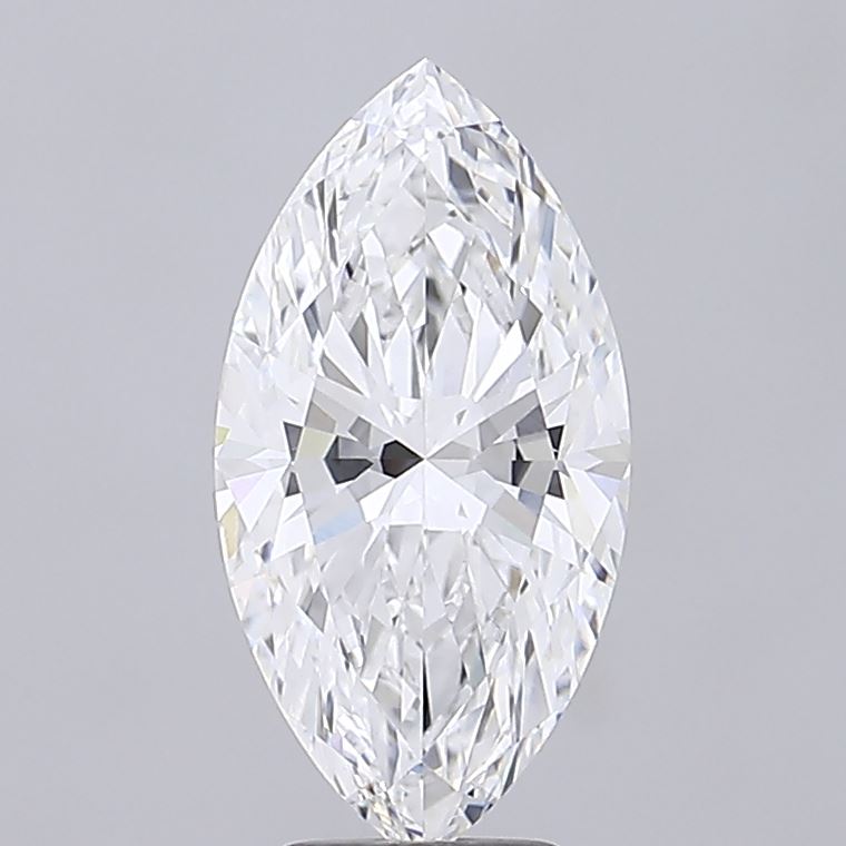 5.02 Carat Marquise Shaped, Ideal Cut, E Color, VVS2 Clarity, IGI Certified Lab Grown Diamond