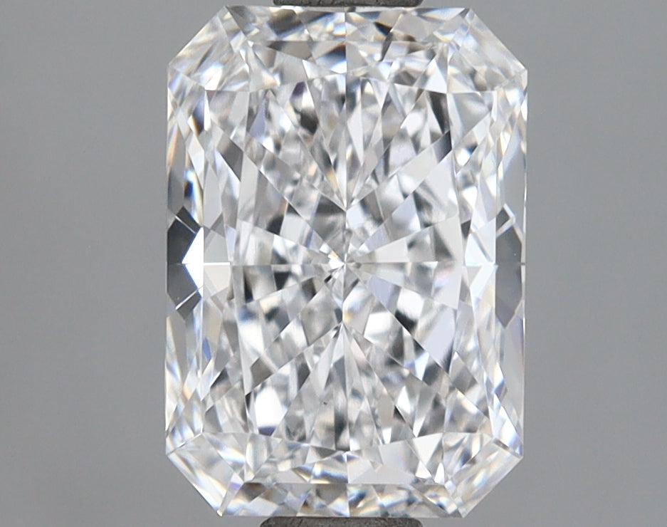 1.97 Carat Radiant Shaped, Ideal Cut, D Color, VVS1 Clarity, IGI Certified Lab Grown Diamond
