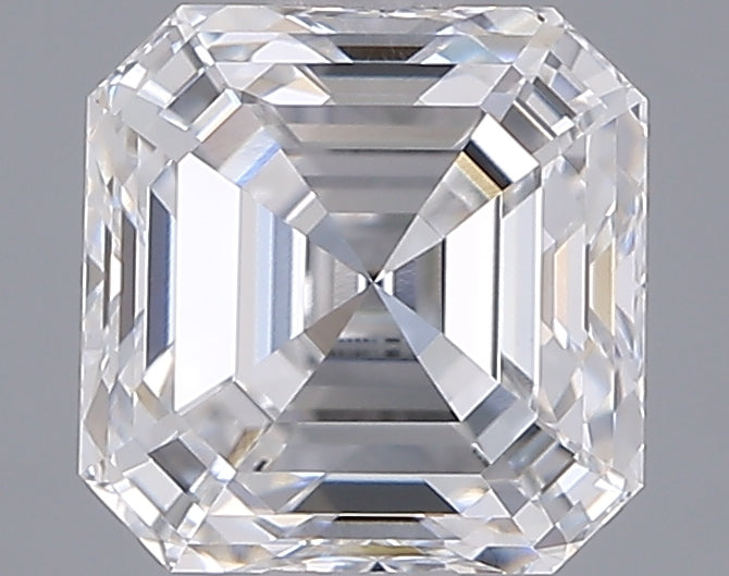 1.53 Carat Asscher Shaped, Ideal Cut, D Color, VVS2 Clarity, IGI Certified Lab Grown Diamond
