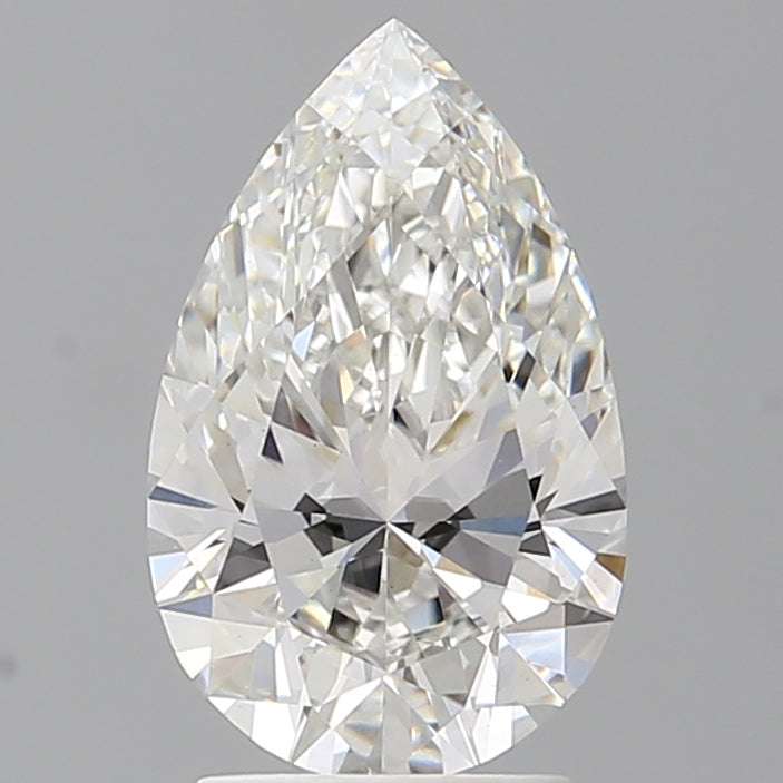 2.55 Carat Pear Shaped, Ideal Cut, F Color, VS1 Clarity, IGI Certified Lab Grown Diamond