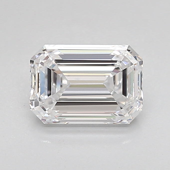 1.51 Carat Emerald Shaped, Ideal Cut, D Color, VVS2 Clarity, IGI Certified Lab Grown Diamond
