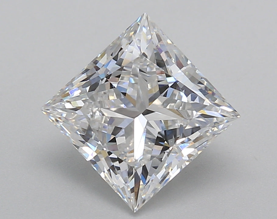2.51 Carat Princess Shaped, Excellent Cut, D Color, VS1 Clarity, IGI Certified Lab Grown Diamond