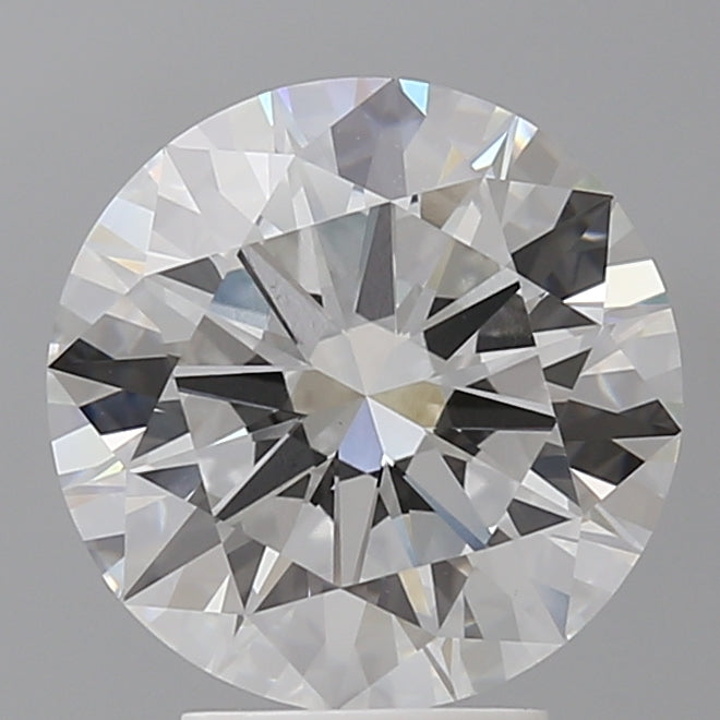4.05 Carat Round Shaped, Excellent Cut, F Color, VVS2 Clarity, IGI Certified Lab Grown Diamond