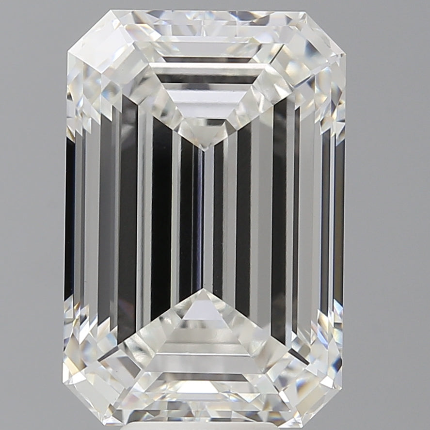 10.07 Carat Emerald Shaped, Ideal Cut, F Color, VVS2 Clarity, IGI Certified Lab Grown Diamond