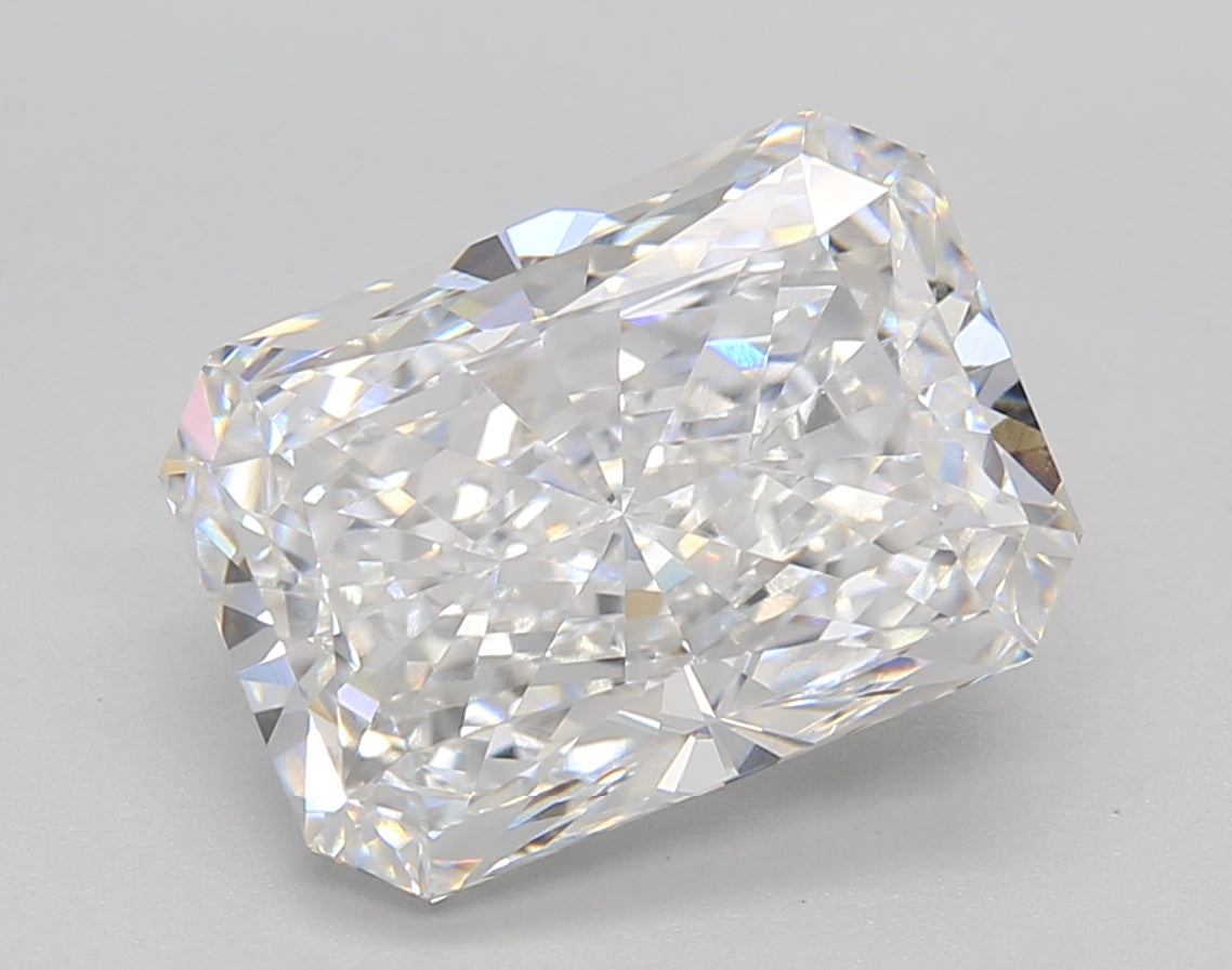 5.09 Carat Radiant Shaped, Ideal Cut, D Color, VVS1 Clarity, IGI Certified Lab Grown Diamond