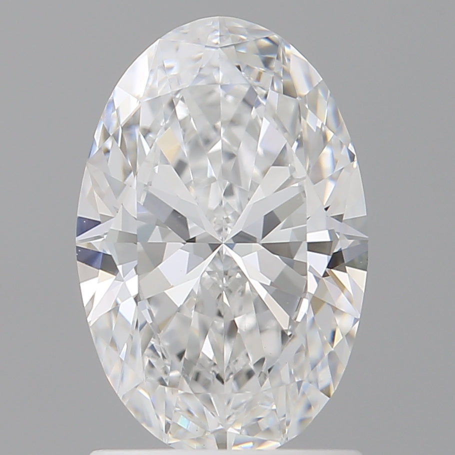 1.54 Carat Oval Shaped, Ideal Cut, D Color, VVS2 Clarity, IGI Certified Lab Grown Diamond
