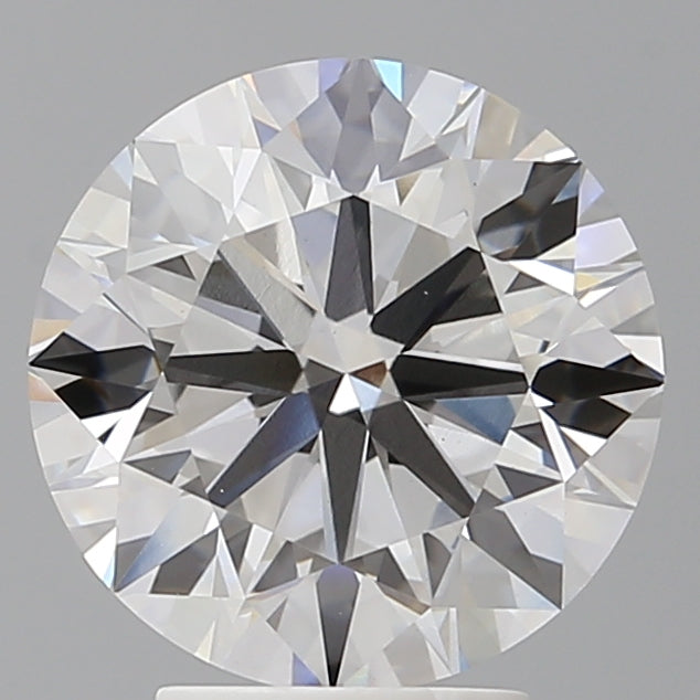 4.02 Carat Round Shaped, Excellent Cut, F Color, VVS2 Clarity, IGI Certified Lab Grown Diamond