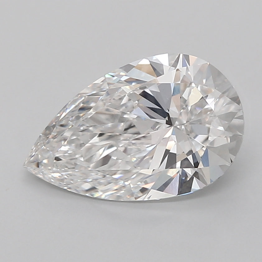 2.91 Carat Pear Shaped, Ideal Cut, E Color, VVS2 Clarity, IGI Certified Lab Grown Diamond