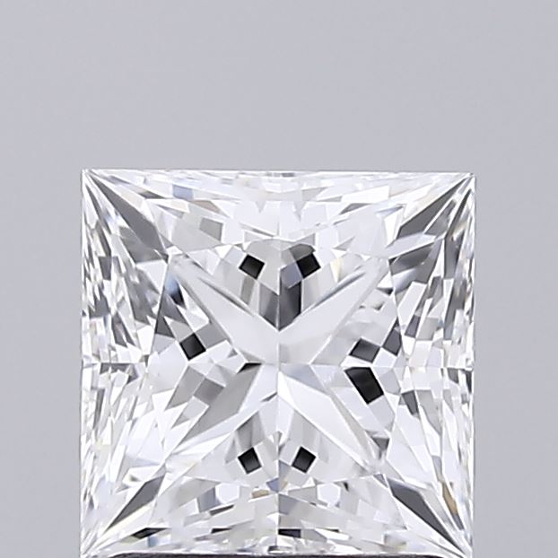 1.55 Carat Princess Shaped, Ideal Cut, D Color, VVS2 Clarity, IGI Certified Lab Grown Diamond