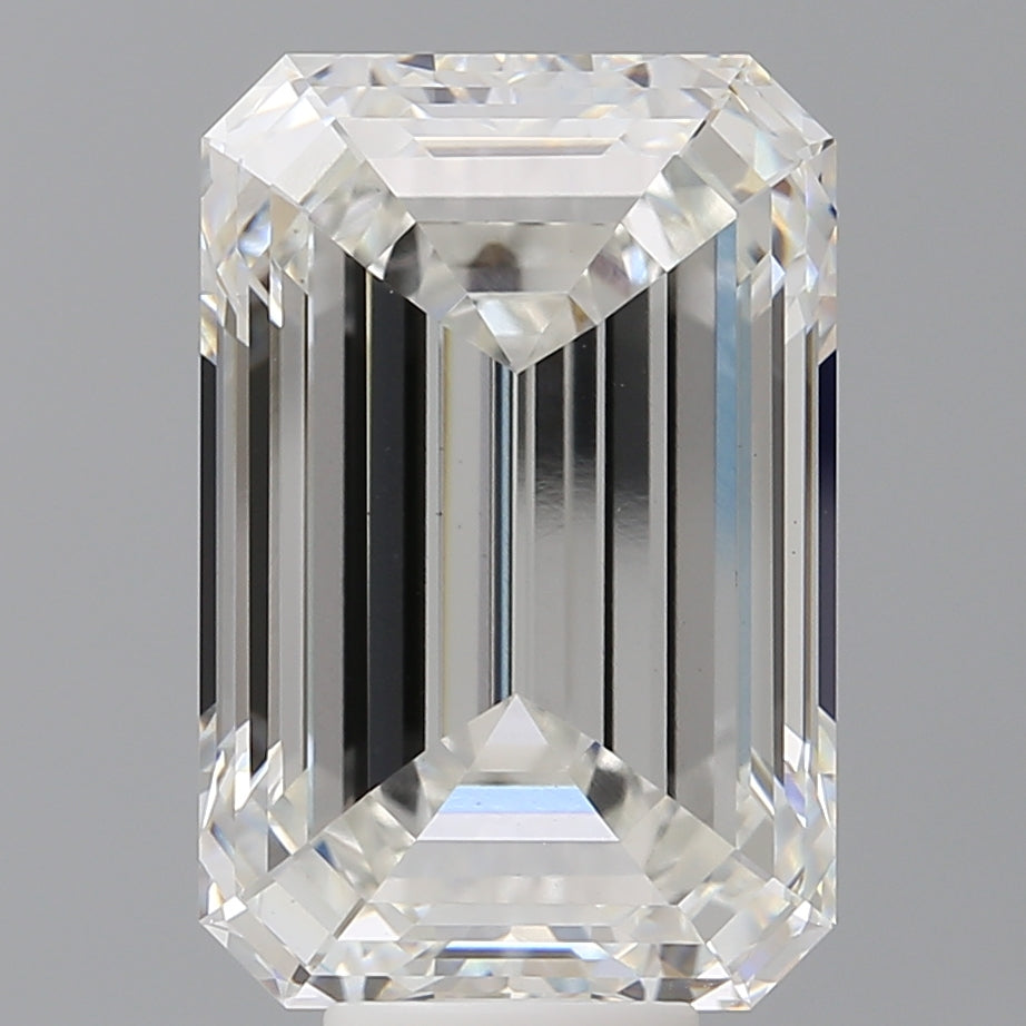 10.55 Carat Emerald Shaped, Ideal Cut, F Color, VVS2 Clarity, IGI Certified Lab Grown Diamond