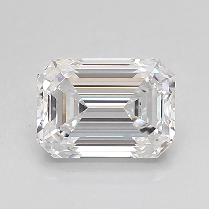 1.52 Carat Emerald Shaped, Ideal Cut, D Color, VVS2 Clarity, IGI Certified Lab Grown Diamond