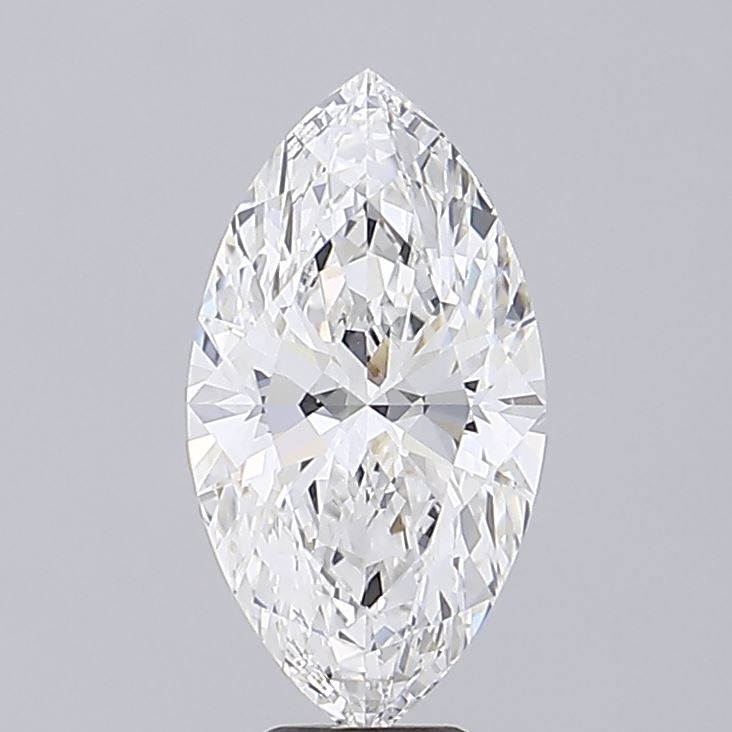 5.01 Carat Marquise Shaped, Ideal Cut, F Color, VVS2 Clarity, IGI Certified Lab Grown Diamond