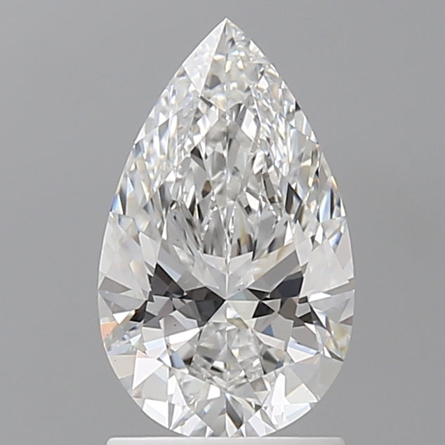 1.58 Carat Pear Shaped, Ideal Cut, E Color, VS1 Clarity, IGI Certified Lab Grown Diamond