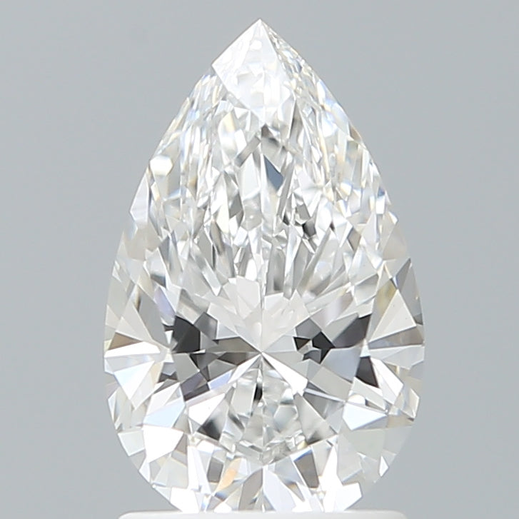 1.59 Carat Pear Shaped, Ideal Cut, D Color, VVS2 Clarity, IGI Certified Lab Grown Diamond
