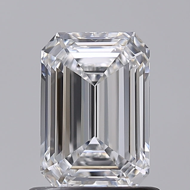 0.92 Carat Emerald Shaped, Ideal Cut, D Color, VS1 Clarity, IGI Certified Lab Grown Diamond