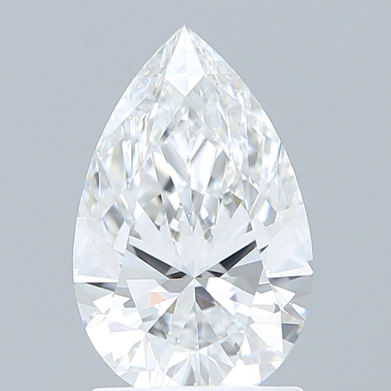 1.60 Carat Pear Shaped, Ideal Cut, D Color, VVS1 Clarity, IGI Certified Lab Grown Diamond