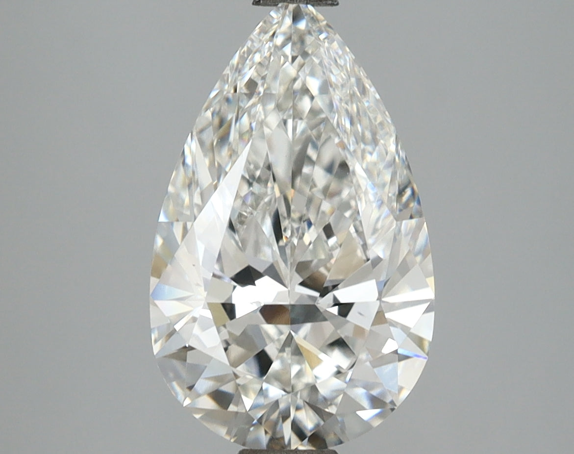 2.90 Carat Pear Shaped, Ideal Cut, F Color, VVS2 Clarity, IGI Certified Lab Grown Diamond