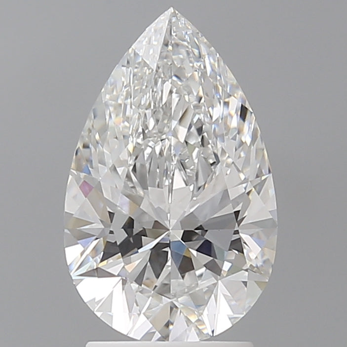 2.56 Carat Pear Shaped, Ideal Cut, E Color, VVS2 Clarity, IGI Certified Lab Grown Diamond