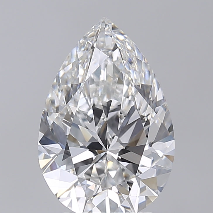 3.02 Carat Pear Shaped, Excellent Cut, E Color, VVS1 Clarity, IGI Certified Lab Grown Diamond