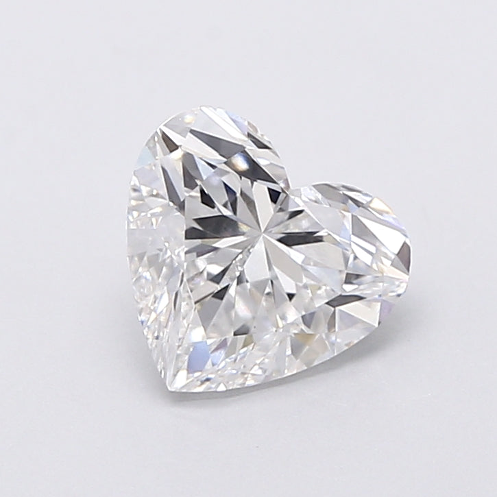 1.29 Carat Heart Shaped, Very Good Cut, E Color, VVS2 Clarity, IGI Certified Lab Grown Diamond